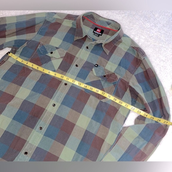 Quiksilver Plaid Button Down Shirt Men’s XL - Picture 5 of 6